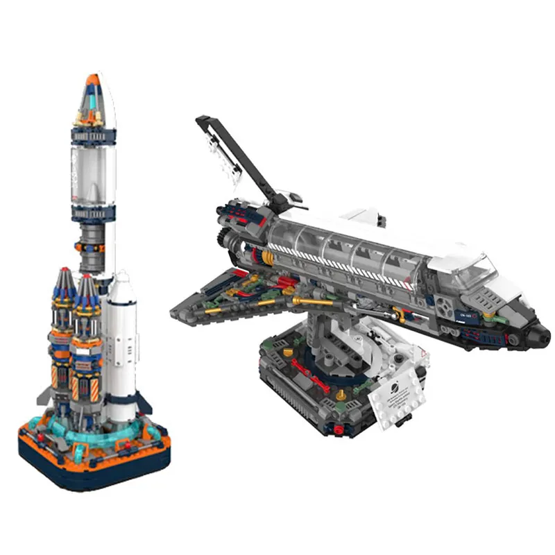 Jiaqi Breaking Dawn series numero cinque rocket Building Block modello MOC 3D education Puzzle Space shuttle Building Blocks set