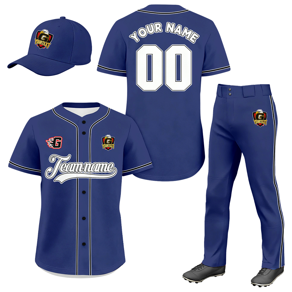 #3 - Navy & White-Black
