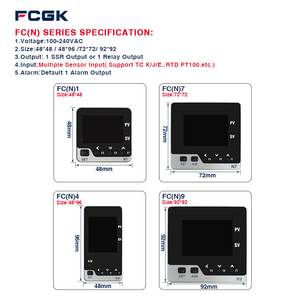 LCD Entrada universal Tc Rtd Entrada analógica Pid Controlador de temperatura de encendido/apagado con Ssr y salida de relé RS485 personalizable