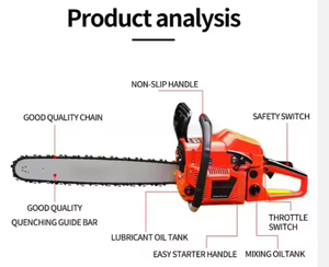 Đa chức năng 58cc xăng 20-inch công nghiệp chuỗi thấy với tùy chỉnh OEM gỗ cắt và 20-inch hướng dẫn thanh - Product Image 2