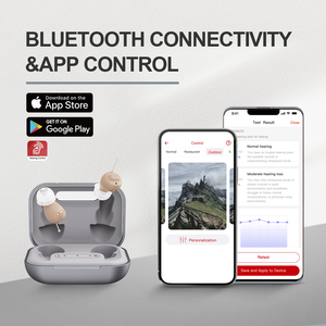 JINGHAO nuevo producto impermeable Invisible Digital Mini Cic audífono máquina programador en el oído con Bluetooth - Product Image 6