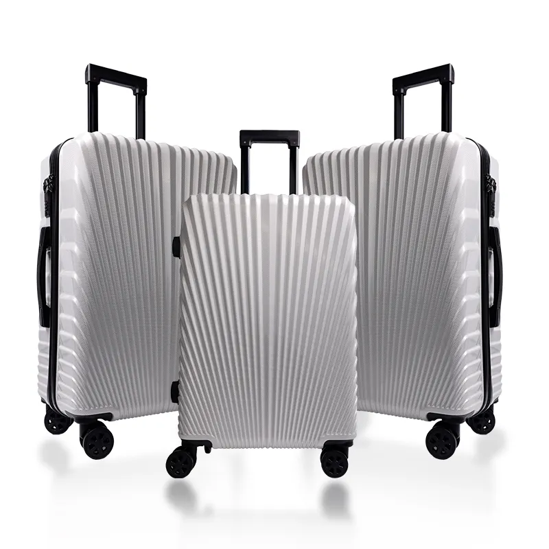 Unisex 20'' Foldable ABS Carry-On Travel Luggage with Spinner Caster and Telescopic Handle Cabin Sitting Suitcase