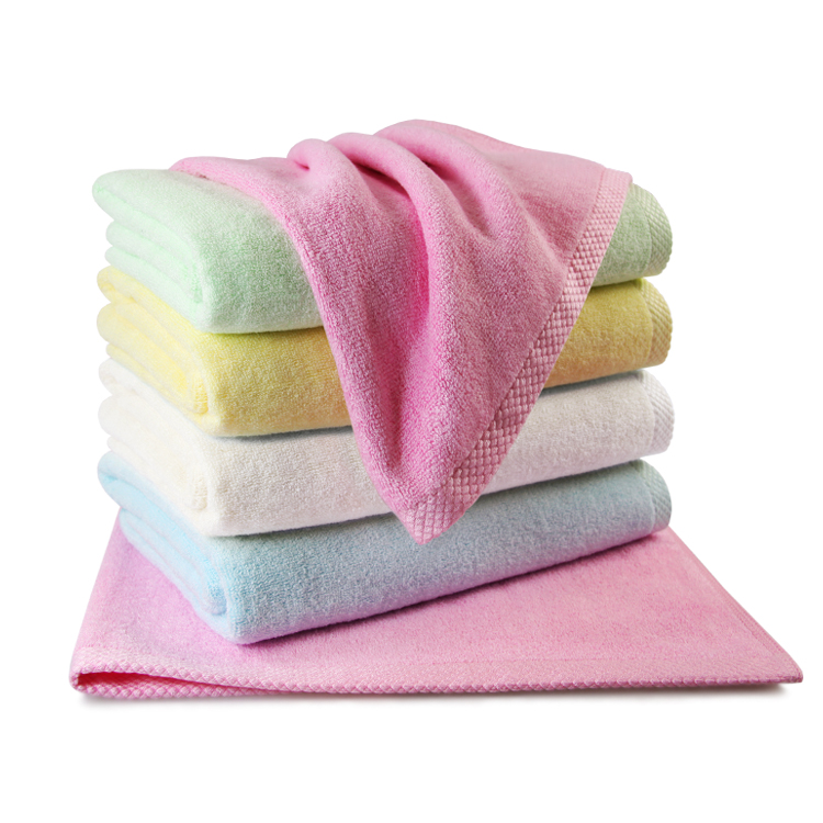 Popular design and color muslin organic 100% bamboo bath towel set for bathroom use