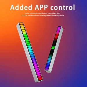RGB lamba LED pikap ışık ses kontrol lambası ortam ışığı akıllı APP kontrol müzik ritim için oyun masaüstü ışık - Product Image 3