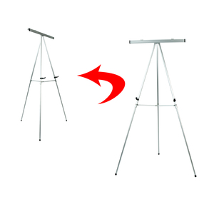 Tùy chỉnh đơn giản bạc hiển thị đám cưới <span class=keywords><strong>Flipchart</strong></span> Studio gấp kim loại nhôm thép Giá vẽ với clip - Product Image 1