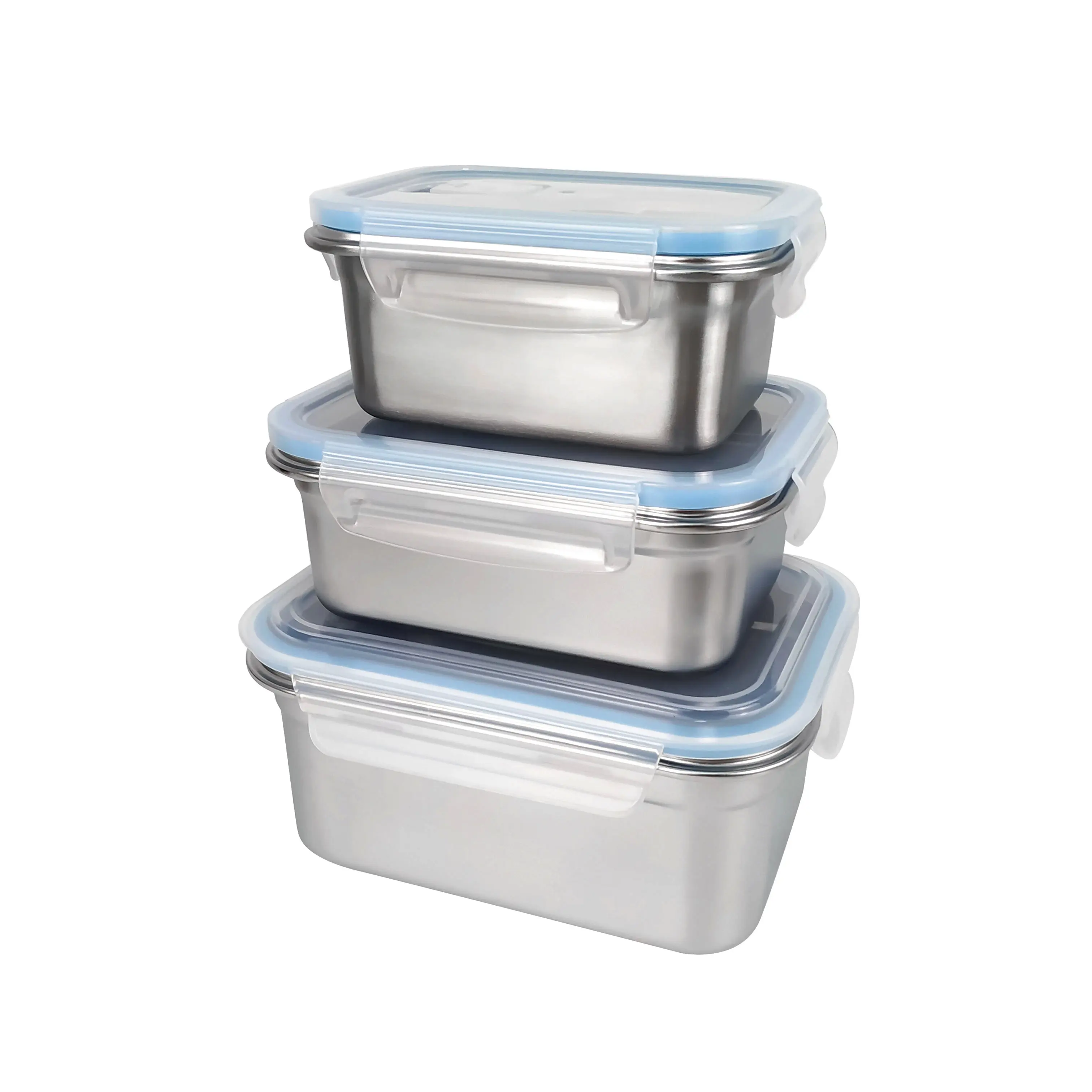 Bento Lunch Box in acciaio inossidabile con coperchio in plastica a tenuta stagna per bambini in acciaio contenitore per il pranzo per adolescenti 1000ml a microonde