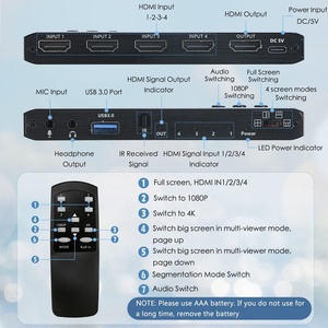 SYONG USB 3.0 C型视频采集卡RGB AV 4输入PCI游戏音频电视笔记本电脑迅雷3 USB4 4通道视频混合器 - Product Image 3