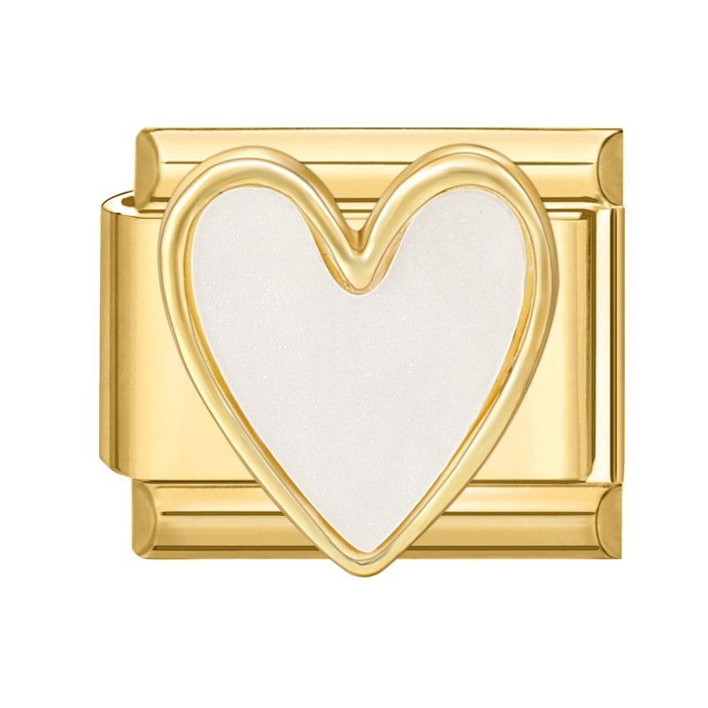 Shell love heart gold