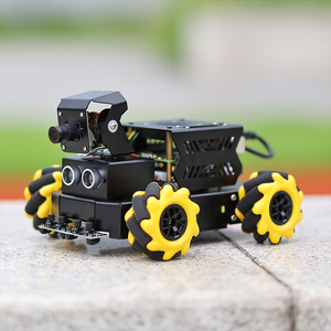 Çok yönlü Raspbot V2 AI görüş Robot araba ahududu Pi 5 için Mecanum tekerlekler 2DOF PTZ Python programlama ile donatılmış