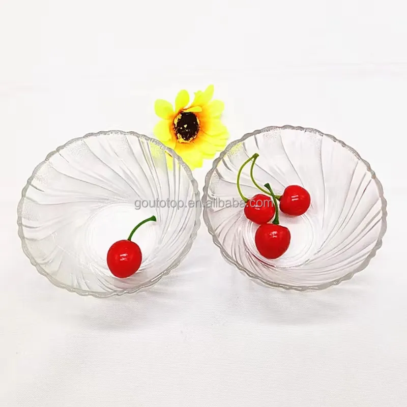 Wholesale clear set of round wedding dinner decoration 6 "8" 10 "round glass plate plate