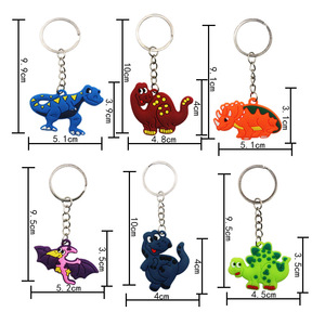 欧美恐龙灯钥匙扣派对汽车配件PVC工艺品玩具跨界 - Product Image 2
