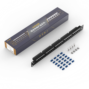 CAT 6 1U 8 Core Negro Marco de distribución de 19 pulgadas Cat 5 Blindado 24 puertos Panel de conexión de Red de Luz LED - Product Image 5