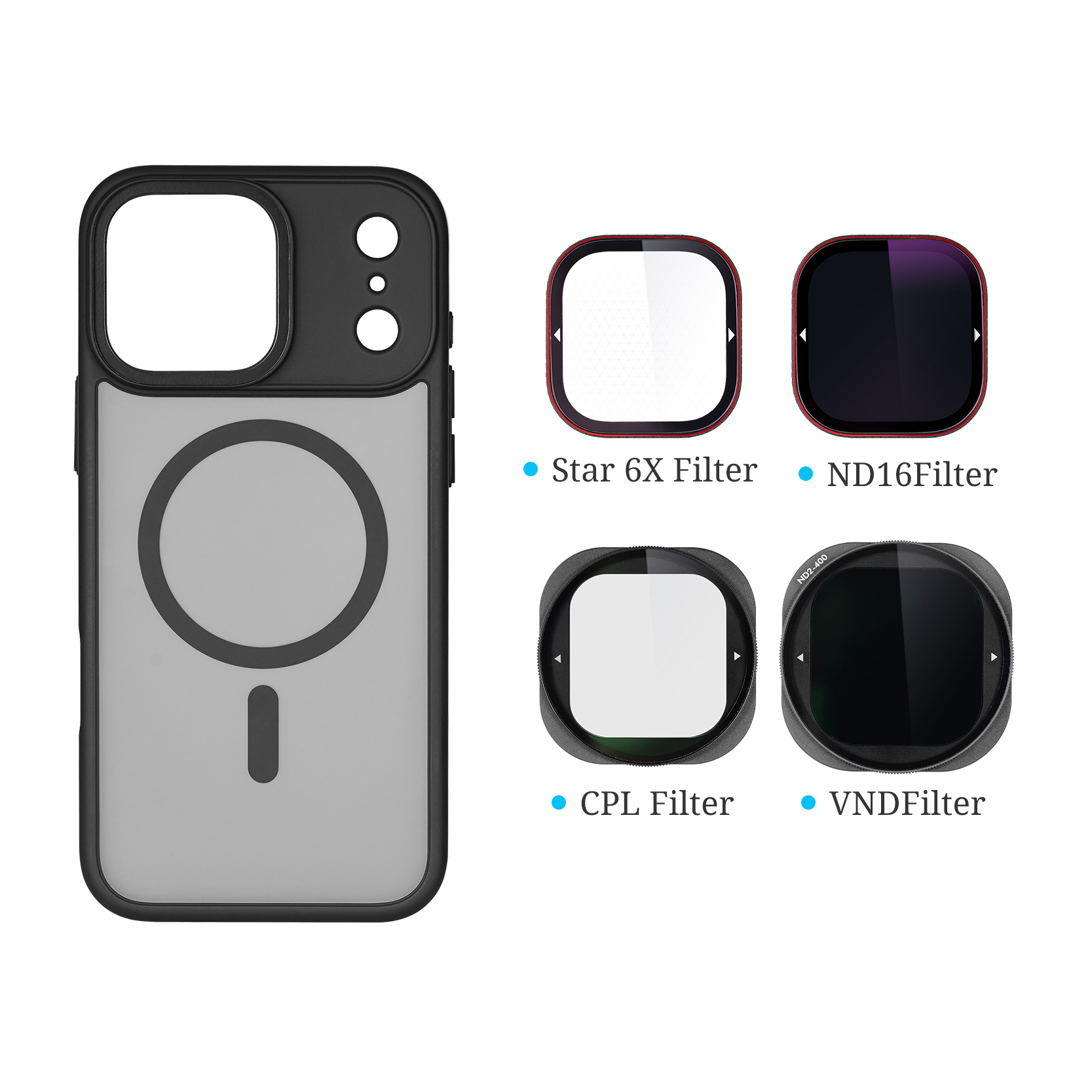 Gray-Case+UV+CPL+Star+VND Filter