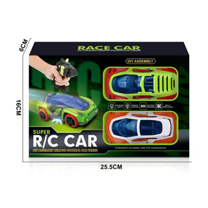 รถของเล่นประกอบโมเดล RC ของเด็กมีไฟ LED ควบคุมด้วยรีโมทรถยนต์ไฟฟ้า4ช่องสไตล์มินิ - Product Image 2