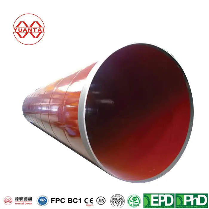 SSAW 40 API 5l 3lpp aço revestido espiral tubo soldado Pilhas Grande Diâmetro Carbono Ms Soldada Steel Pipe para Água Óleo