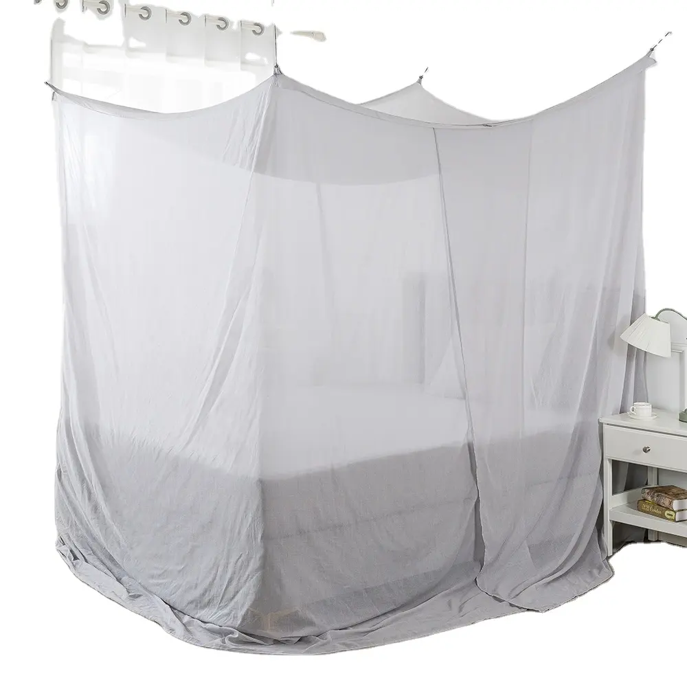 Dosel de algodón recubierto de plata RF/EMF gran oferta dosel de cama de protección contra la radiación mosquitera superior redonda