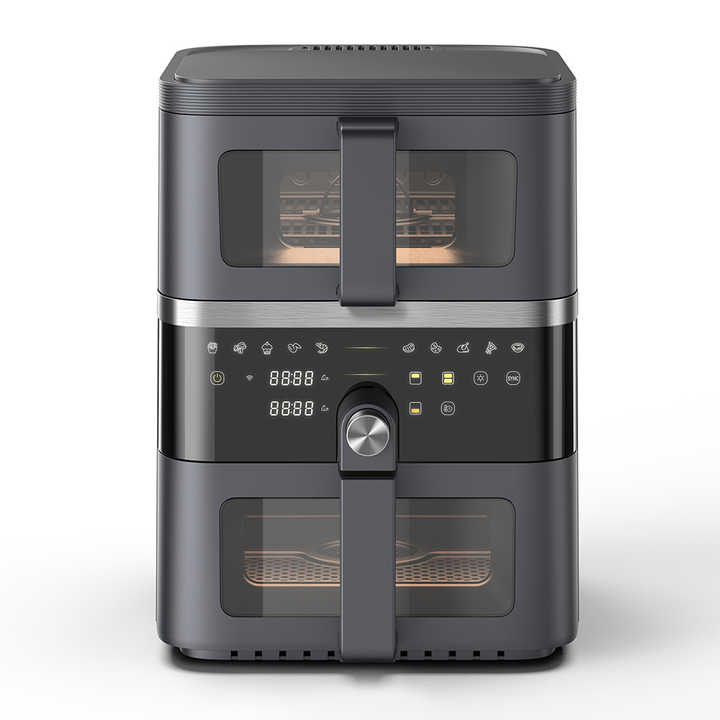 3 Function in 1 Digital 6 Liter 1800W Steamer Grill Freidora De Aire 6L 7L 8L Steam Pot Glass Lid Smart Air Fryer