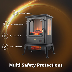 3 yếu tố ngọn lửa 3D không gian trong nhà phòng khách phòng ngủ điện hồng ngoại lò sưởi bếp lò sưởi với điều khiển từ xa - Product Image 3