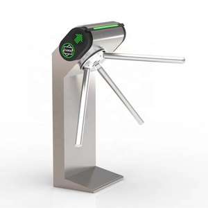SUS304 Vertikales Stativ Drehkreuz tor Fußgänger zugangs kontrolle mit halbautomati schem Elektro magnet mechanismus - Product Image 2