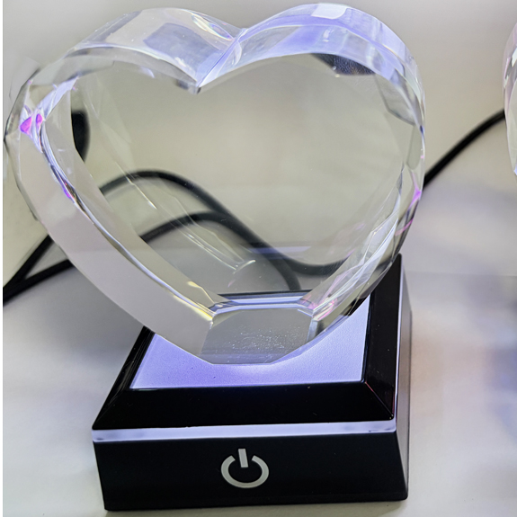 Black base with 4cm thickness heart