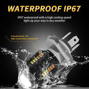 גובה לום 12V 20W מנוע אורות H4 2016/3570 <span class=keywords><strong>LED</strong></span> אופנוע פנס נורות