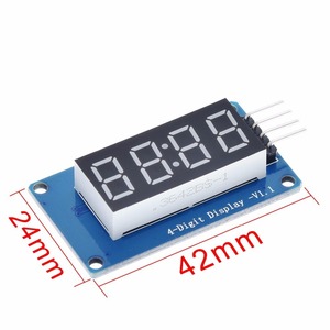 TM1637 LED-Anzeige modul für Arduino 7 Segment 4 Bits 0,36 Zoll Uhr RED Anode Digital Tube Four Serial Driver Board Pack