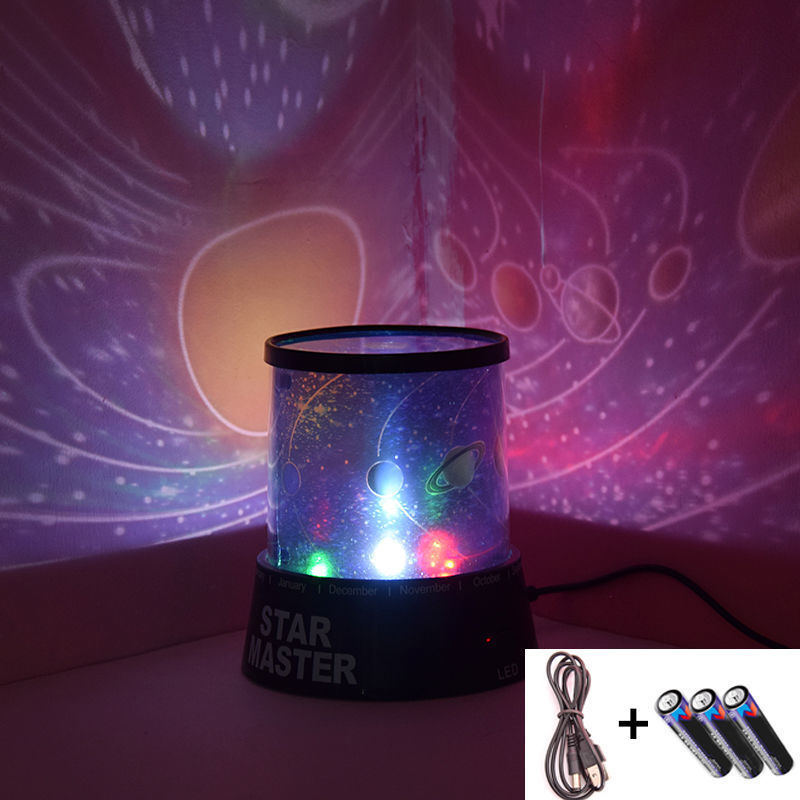 Luz Nocturna Astronauta Pequeña + Guirnalda de Luces + Batería - Caja de Color