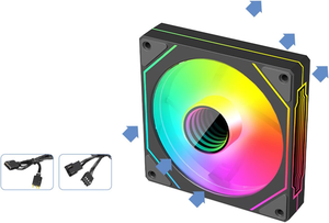 ZeroMaster 120mm ARGB LED高性能サイレントコンピュータ冷却ファン長持ちするユニークなエアヒートシンクゲーム用コンピュータケース - Product Image 2