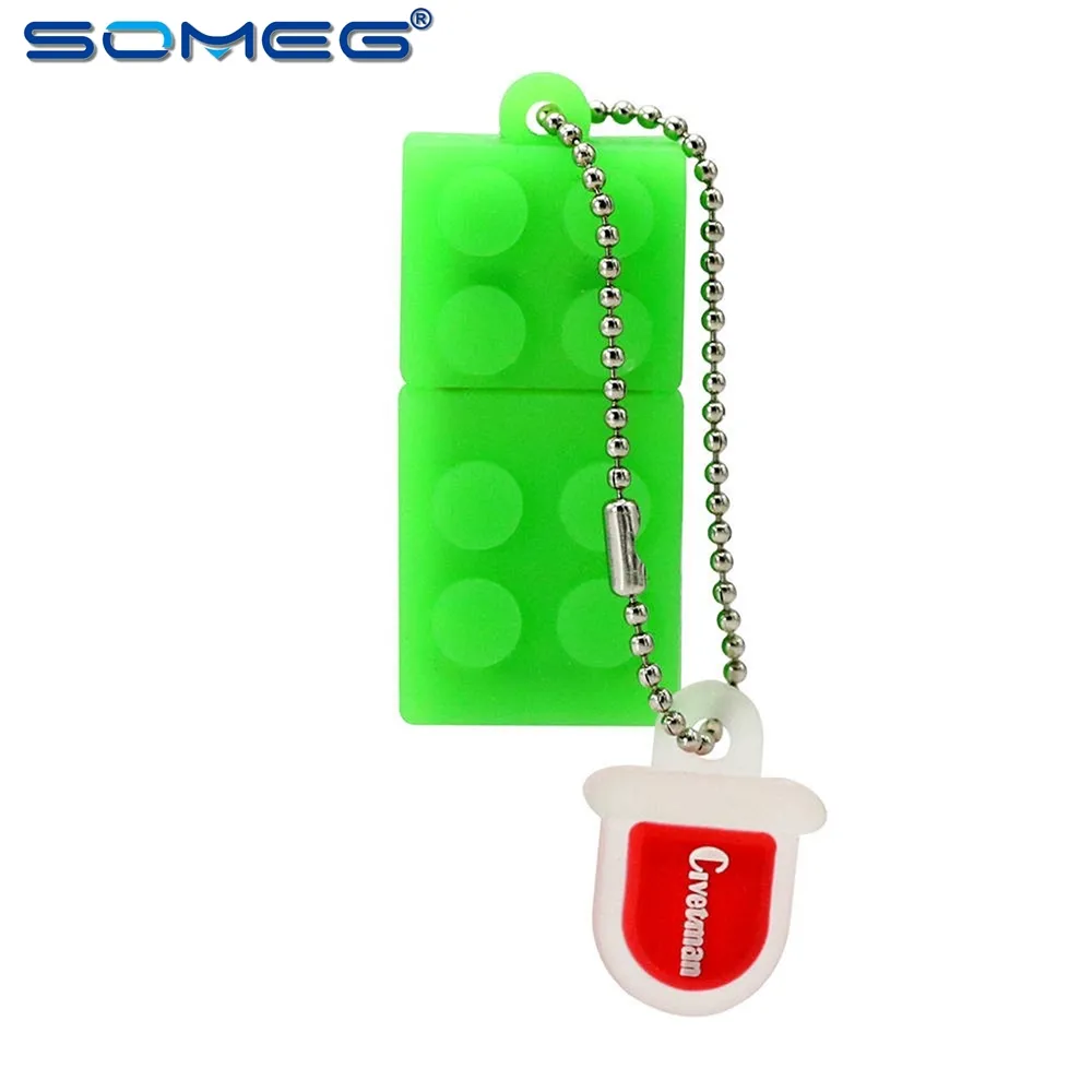 Pendrive Cartoon Building Blocks Flash Pen Drive in Silicone 4GB 8GB 16GB 32GB 64GB 128GB USB Stick Storage esterno