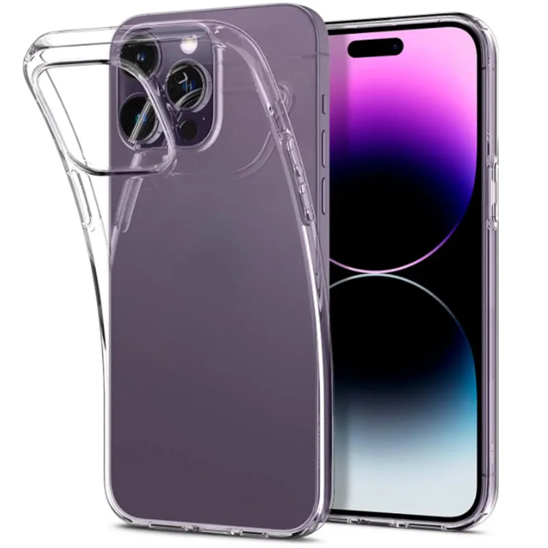 Temizle TPU cep telefonu iPhone için kılıf 14 11 12 13 Pro XS Max X XR Lens koruma kapağı iPhone 7 8 6S artı SE arka kapak