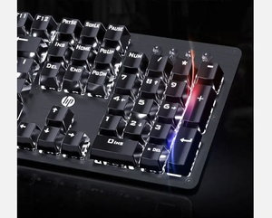 Teclado mecánico HP GK100F para ordenador PC 104 teclas interruptor azul retroiluminación USB teclados para juegos con cable - Product Image 5