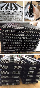 2040 Aluminum Extrusion Profile European Standard Anodized Black V <strong>Type</strong> <strong>Linear</strong> <strong>Rail</strong> Aluminum for 3D Printer Length 500mm - Product Image 4