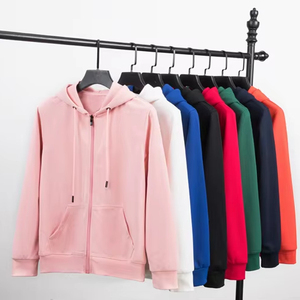 Spring and Autumn Solid Color Hoodie Zipper <strong>Open</strong> Hoodie Men's and Women's Work Clothes Group Clothes Printed Embroidered Logo - Product Image 1