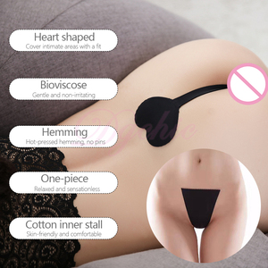DGCHIC Low-Rise Seamless Strapless Calzoncillos Forma de corazón Patrón sólido Skin-Friendly Poliéster Desechable C String Panty
