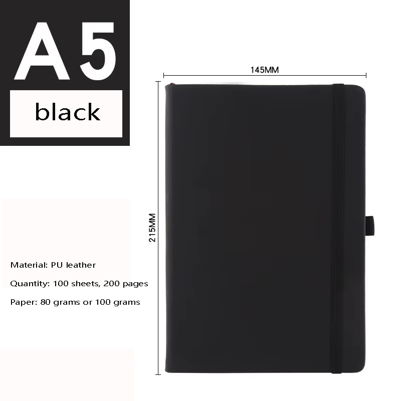 Negro/con inserto para bolígrafo