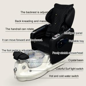 लक्जरी आधुनिक पेशेवर सिंहासन नाखून मैनीक्योर पैर की मालिश के साथ सैलून के लिए काले इलेक्ट्रिक पेडीक्योर कुर्सी - Product Image 3