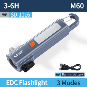Multi funzionale Mini banca di potere di emergenza con Zoom magnetico torcia elettrica e finestra di auto rottura martello Cutter