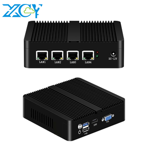12V Mini-PC Intel Celeron J1900 J4125 4 RJ45 2.5G i225 Gigabit Ethernet LAN Lüfter loser MiniPC-Computer-Firewall-Netzwerk router - Product Image 1