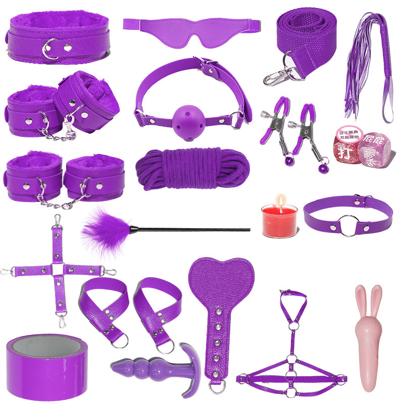 19pcs Purple Bondage Kit
