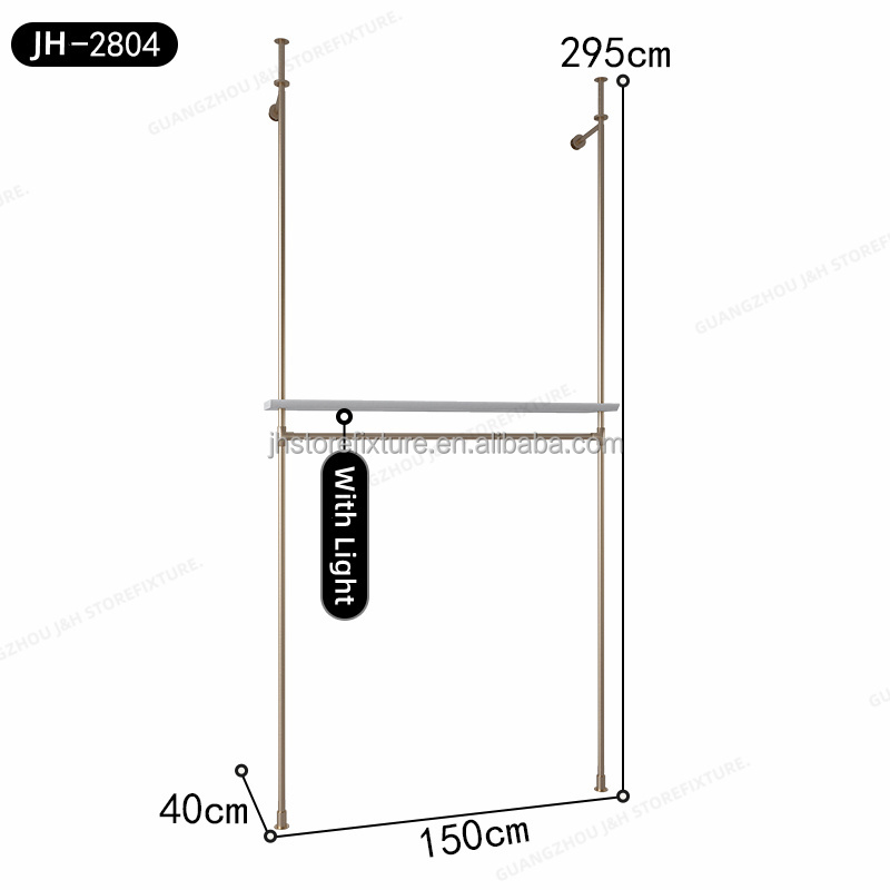 Con LED brillante oro + blanco L150 * W40 * H295CM