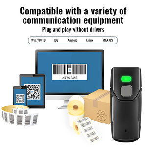 Escáner de código de barras JR portátil Bluetooth, lector de código de barras QR 3 en 1, escáner de código de barras inalámbrico Android 2D, escáneres de alta calidad - Product Image 3