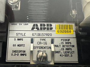 New and Original <strong>Plc</strong> 671B157A20 DIFFERENTIAL RELAY <strong>TYPE</strong>: CA16 5A 60HZ REFURBISHED <strong>PLC</strong> <strong>Programming</strong> Controller - Product Image 4