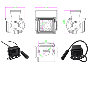 Impermeable IP69K Starlight a todo color HD Mini Car Backup Back up Rearview revers Cámara para coche universal - Product Image 6