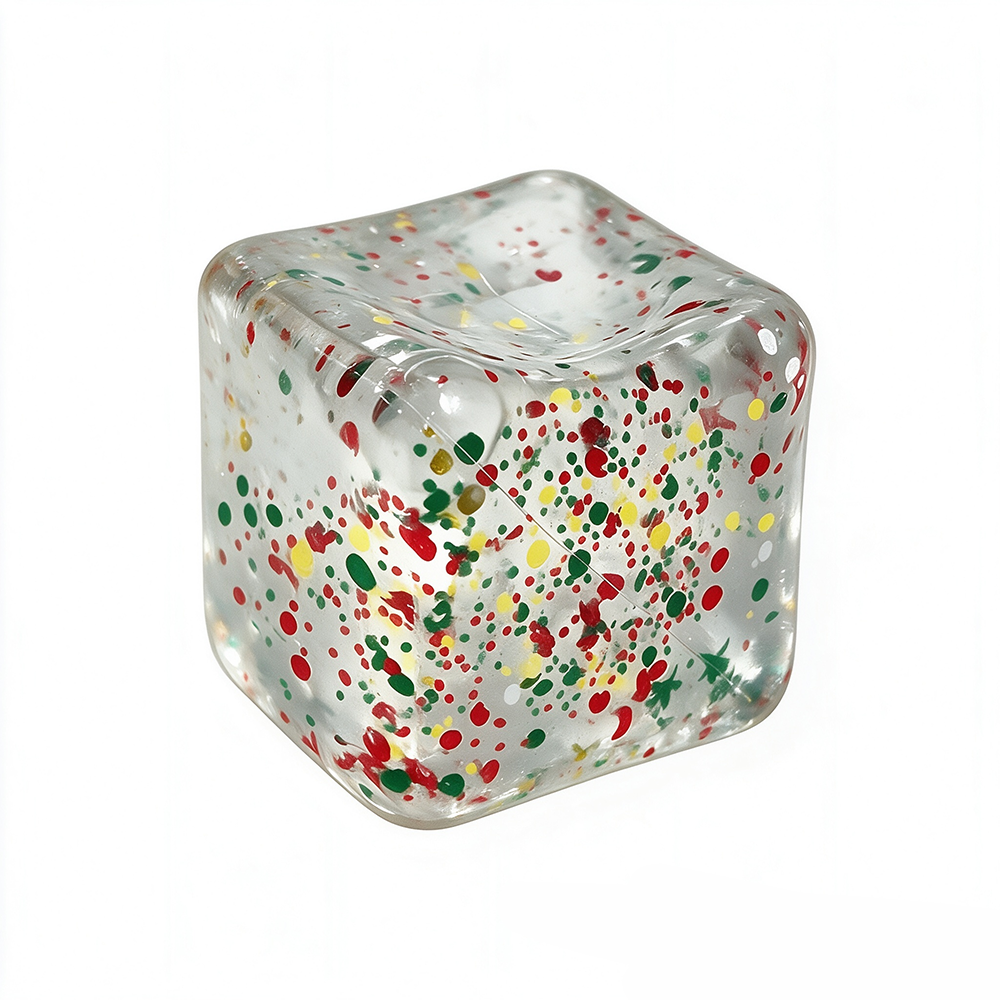 Cube de confettis de Noël