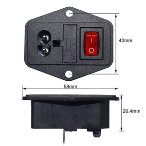 IECC8ネジ取り付けヒューズメスソケットプラグアダプターLEDロッカースイッチヒューズソケット - Product Image 3