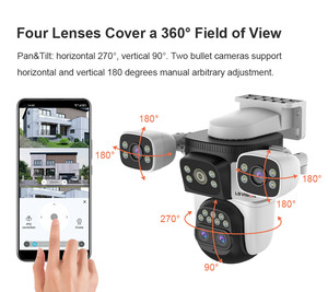 LS VISION高清20MP多屏闭路电视摄像机无线WiFi全景家庭安全网络卫士防水网络摄像机 - Product Image 6