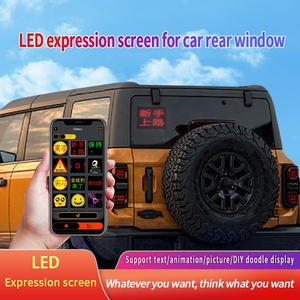 หน้าจอ LED ติดหน้าต่างรถยนต์อัจฉริยะ LED 64x64พิกเซลความละเอียดสูงใหม่หน้าจอ LED ติดรถยนต์ตั้งโปรแกรมได้ - Product Image 6