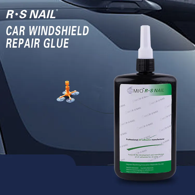 Pegamento UV para reparación de parabrisas de coche, Adhesivo acrílico, líquido de resina para vidrio