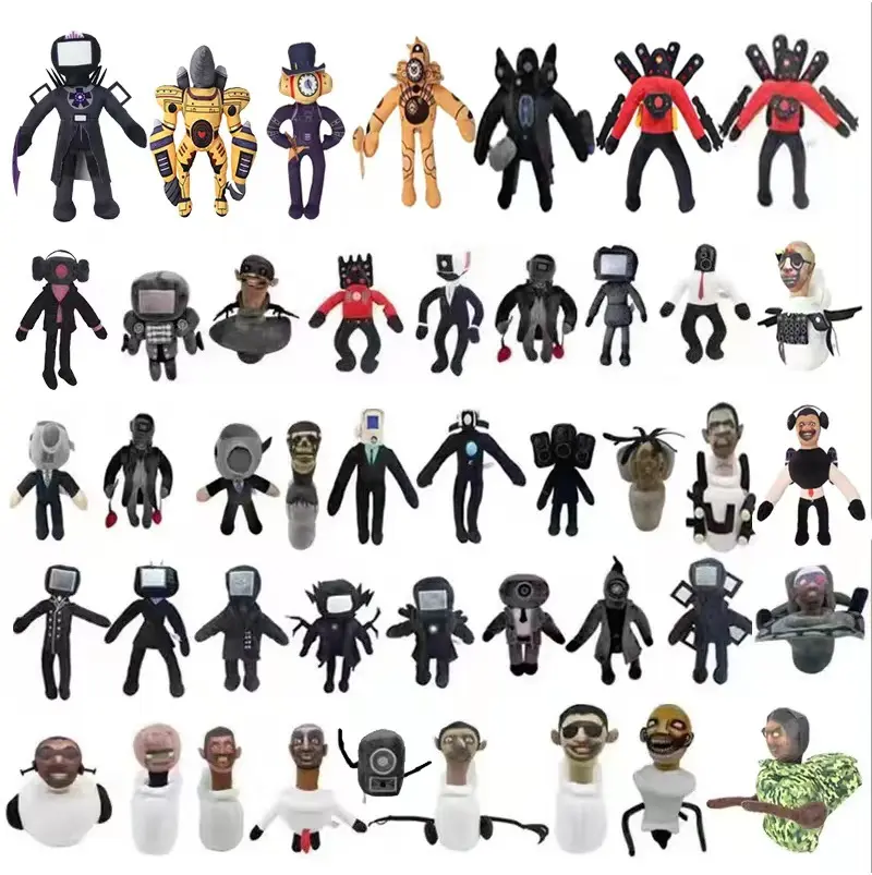 Funny Speakerman bosses Peluches Horror Adventure Doll Skibidi Toilet Plush Toilet Man TV man camera man juguetes de peluche