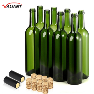 Custom Deep Green Burgundy <strong>Wine</strong> Bottles 750ml Dead Leaf Round Shape Includes Cork for 75cl <strong>3L</strong> 4.5L 1L Champagnes and <strong>Wines</strong> - Product Image 2